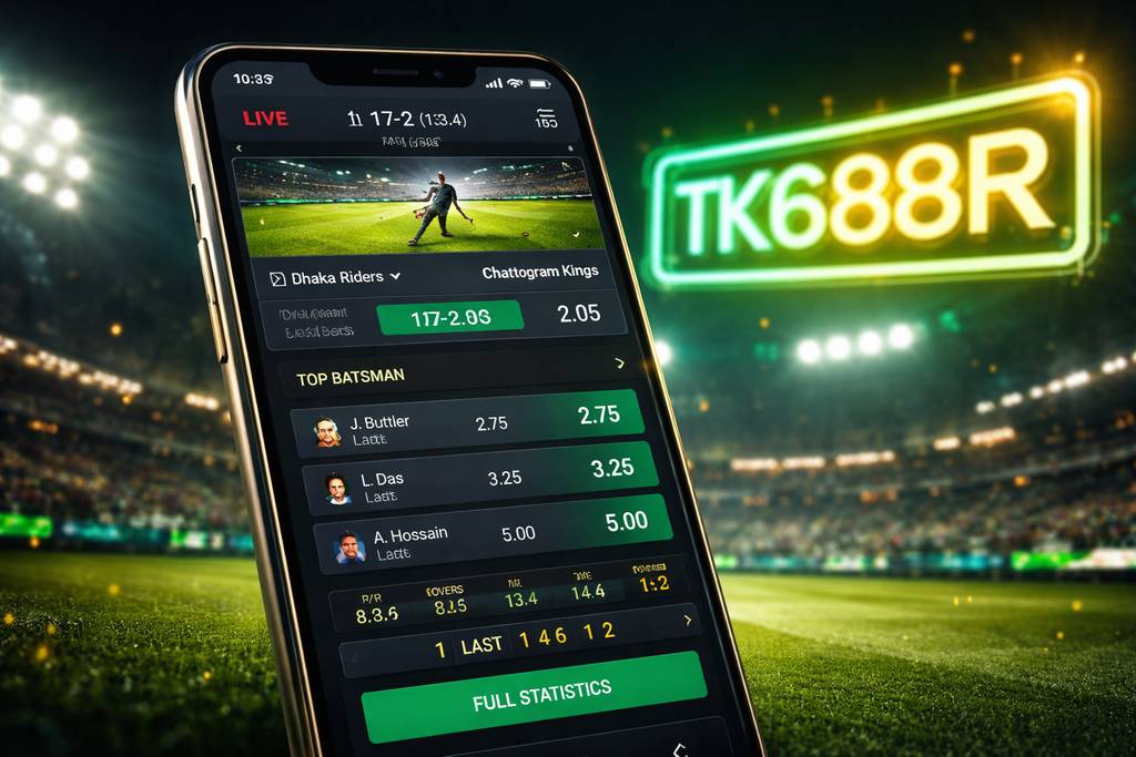 TK688R Sports Betting — Cricket & Football Live Odds TK688R sports betting — live cricket markets on mobile screen