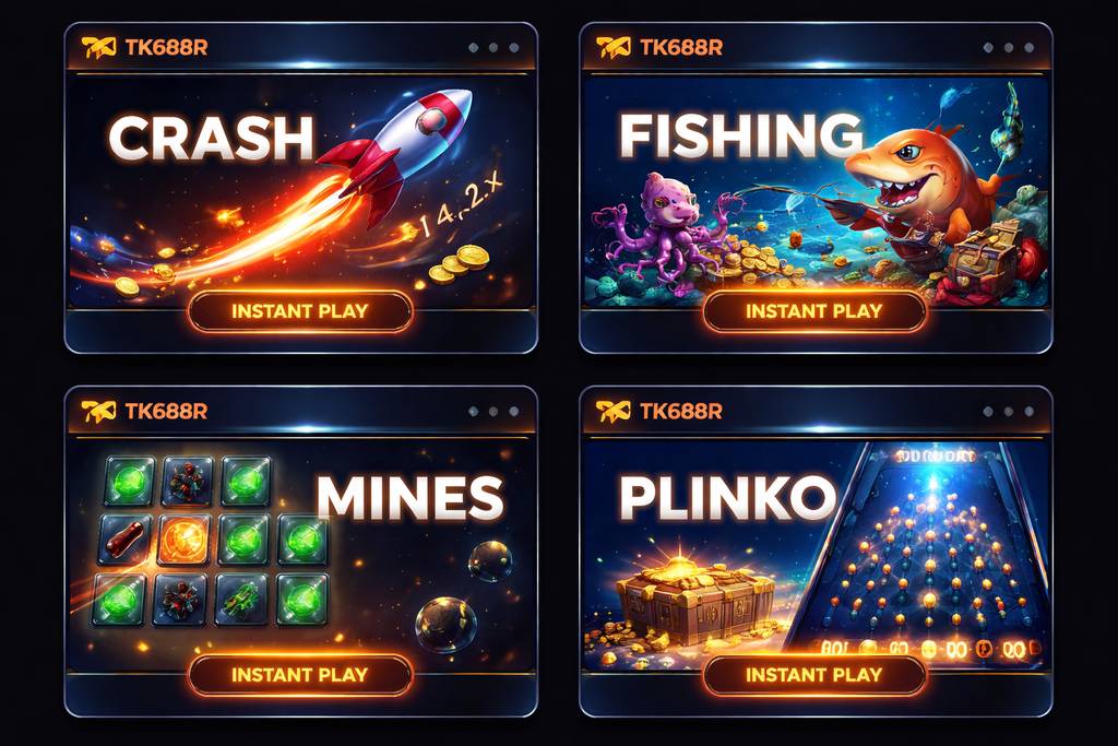TK688R Aviator and crash game selection